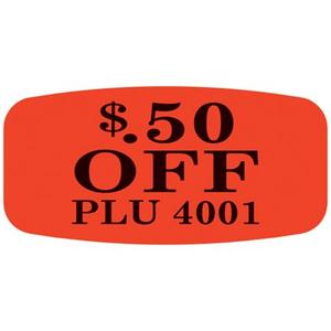 $.50 Off PLU 4001 Label | Roll of 1,000 Discount Original