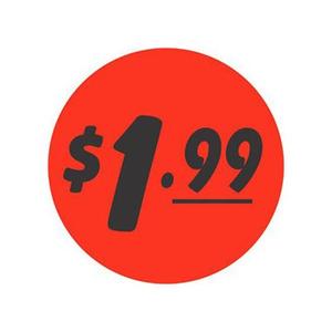 $1.99 - 1.5" Circle Label | Roll of 1,000 Cheap Countdown Package