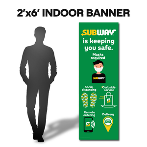 Subway Safe Vertical Banner (2'x6') Buy Cheap Recommend
