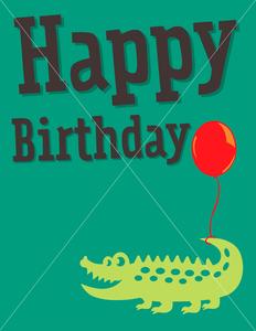 Alligator birthday greeting card background Marketable Cheap Pice