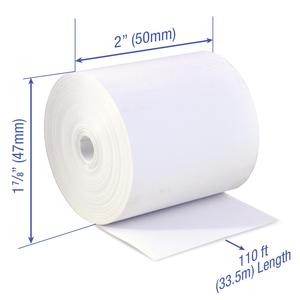Thermal Paper 2 x 110 ft x 47mm CORELESS BPA Free fits Zebra iMZ220 32 rolls Online Online With Mastercard