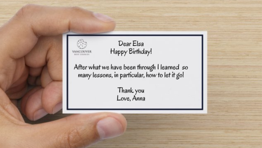 Gift Card with Handwritten Message in Envelope Clearance New Arrival