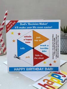 Dad's 'Decision Maker' Birthday Card Sale Low Shipping Fee