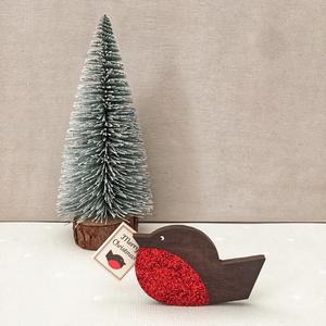 Wooden Robin Alternative Christmas Card Clearance Cost