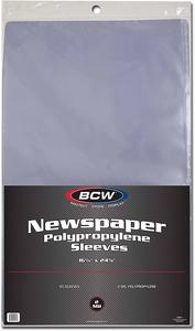 BCW Newspaper 2-mil Polypropylene Sleeves 16" X 24" | 50-Sleeves per pack | 1-Pack Discount Best Place