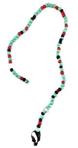 Bookmark of Aqua/Red/Blue Seed Beads with Bone Cheap Manchester