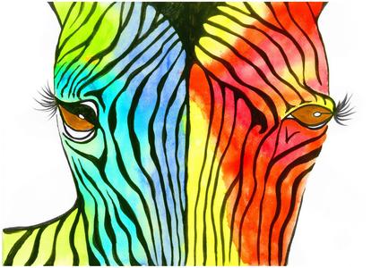 'Zebra' - card Free Shipping Inexpensive