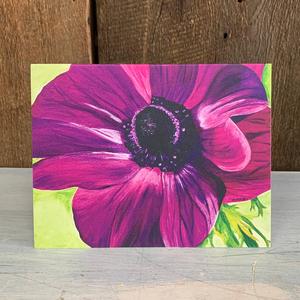 Floral Card ~ Purple Anemone Free Shipping 2025 Unisex
