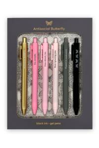Antisocial Butterfly Quotable Gel Pen Set Popular Sale Online