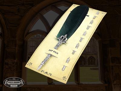 Dark Green Feather Quill Pay With Paypal For Sale