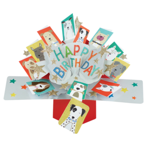 All the Dogs Happy Birthday Pop Up Card Discount Sale Online