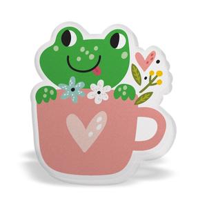 Acrylic Frog Cup Badge Reel Clip Tumblr