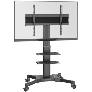 Mobile TV Stand Rolling TV Cart for 3255 up to 67 lbs TVs w/ Shelves Wheels ONKRON TS2551, Black Sale Online Online