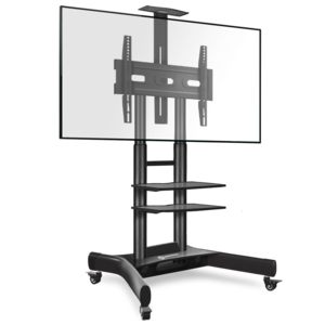Mobile TV Stand Rolling Cart 3 Shelves for 40"-70" TVs up to 100 lb. ONKRON TS1552, Black Cheap Sale Outlet Locations