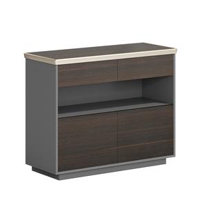 VOFFOV Wood 2 Drawer Lateral Filing Cabinet, Storage Cabinet Printer Stand with Open Storage Shelves for Home Office Inexpensive