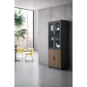 VOFFOV Full Height 4 Doors Filing & Storage Cabinet with Glass Doors Professional