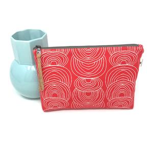Slim Zip Pouch Red Ripple - 3 Sizes Free Shipping Shop Offer