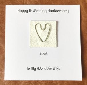 11th Wedding Anniversary Card (Steel Anniversary) Buy Cheap Best Wholesale