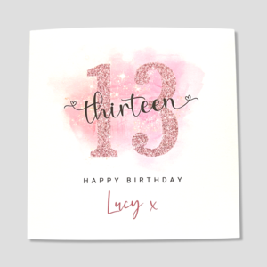 13th Birthday Card Personalised Her Collections