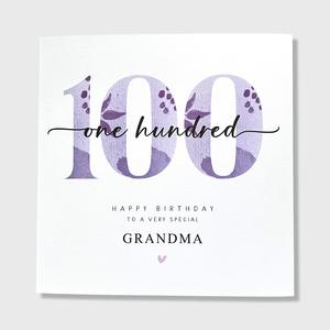 100th Birthday Card Dad Grandad Mum Grandma How Much Online