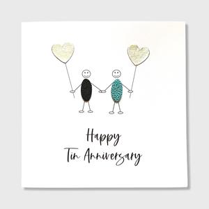 10th Wedding Anniversary Card Tin Anniversary Card Wife Husband Him Her Couple Real Sale Online