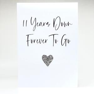 11th Anniversary Card (Steel Wedding Anniversary) 11 Years Down Cheapest Pice Cheap Online