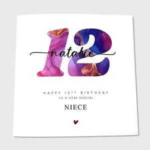 12th Birthday Card Personalised Granddaughter Daughter Sister Niece Discount 2025