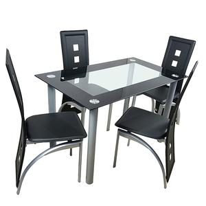 4pcs High Grade PVC Leather Comfortable Chairs Black 2025 New