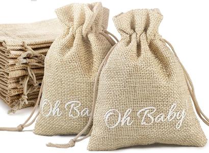25-Piece Organic Brown Drawstring Party Favor Bags for Little Gifts and Treats - Ideal for Baby Showers, Weddings, Bridal Showers, Birthdays Shop For Online