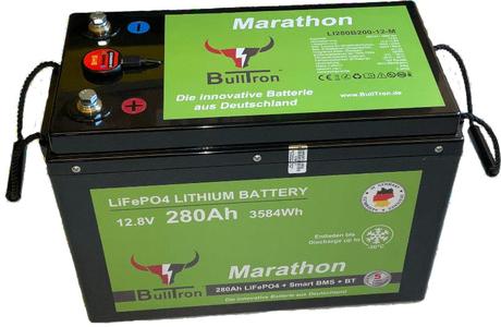 280Ah Bulltron Marathon 12,8V LiFePO4 - Lithium-Akku BMS & Bluetooth Clearance Genuine