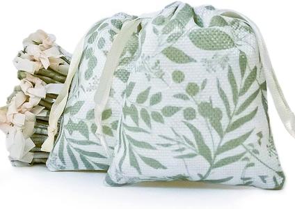 25-Piece Greenery Eucalyptus Drawstring Party Favor Bags for Little Gifts and Treats for Baby Showers, Weddings, Bridal Showers, Birthdays Cheap For Cheap