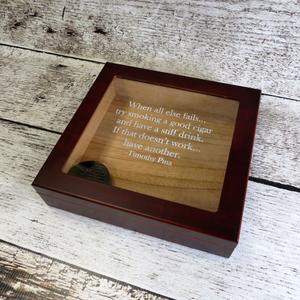 Glass Top Cigar Humidor Personalized Sale Visa Payment