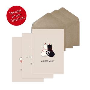 Catmas Cards - Weihnachtskarten 3er Set mit Katzenmotiv Online