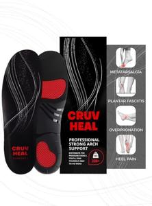 (Pro Grade) 220 lbs Plantar Fasciitis High Arch Support Insoles Men Women - Orthotic Shoe Inserts for Arch Pain Relief - Boot Work Shoe Insole - Standing All Day Heavy Duty Support (Gray, L) Marketable For Sale