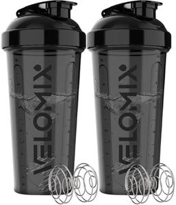 -2 Pack- 28 oz Protein Shaker Bottles for Protein Mixes - 2x Wire Whisk | Leak Proof Shaker Cups for Protein Shakes | Protein Shaker Bottle Pack | Shakers for Protein Shakes - 2xBlack Where To Buy