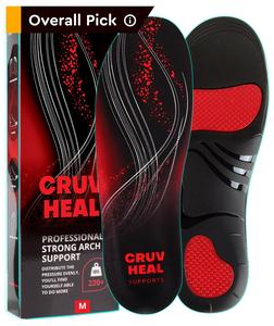 (Pro Grade) 220 lbs Plantar Fasciitis High Arch Support Insoles Men Women - Orthotic Shoe Inserts for Arch Pain Relief - Boot Work Shoe Insole - Standing All Day Heavy Duty Support (M, Black) Fast Delivery Sale Online