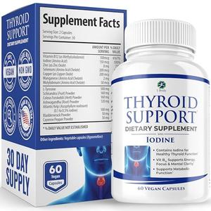 1 Body Thyroid Support Supplement with Iodine - Energy & Focus Support Formula - Vegetarian & Non-GMO - Vitamin B12 Complex, Zinc, Selenium, Ashwagandha, Copper & More 30 Day Supply Extremely Cheap Online