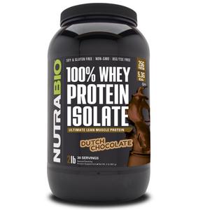 100% Whey Protein Isolate - 2 LB - Dutch Chocolate (NutraBio) Discount Footlocker Pictures