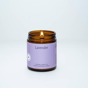 Fontana Candle Co. - Lavender Essential Oil Beeswax Wooden Wick Jar Candle For Sale Free Shipping