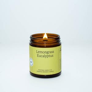 Fontana Candle Co. - Lemongrass Eucalyptus Essential Oil Beeswax Jar Candle Geniue Stockist