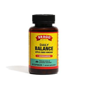 Bragg Daily Balance Apple Cider Vinegar and Sensoril Ashwagandha Capsules - 750mg of Acetic Acid Energy & Weight Management Support - Natural Everyday Mood Enhancer - (90 Pills) Clearance Amazing Pice