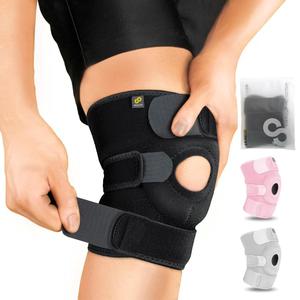 Bracoo Adjustable Compression Knee Patellar Pad Tendon Support Sleeve Brace for Men Women - Arthritis Pain, Injury Recovery, Running, Workout, KS10 (Black) Buy
