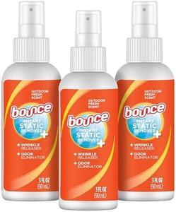 Bounce Anti Static Spray, 3 in 1 Instant Anti Static Spray & Instant Wrinkle Release, Odor Eliminator & Fabric Refresher, Travel Size (3 Oz,Pack of 3) Low Cost Cheap Pice