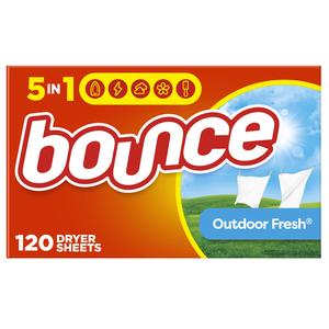 Bounce Dryer Sheets Laundry Fabric Softener, Outdoor Fresh Scent, 120 Count Cheap Sale New