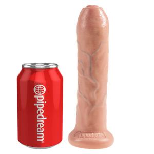 King Cock Uncut 7 Inch Suction Cup Dildo with Moving Foreskin - Vanilla With Paypal Cheap Online