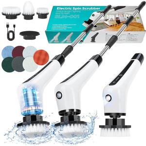 Electric Spin Scrubber, Cordless Spin Scrubber with Light, Adjustable Extension Handle for Bathtub Grout Tile Floor with 10 Replaceable Cleaner Brush Cheap Lowest Pice