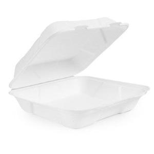 10in bagasse clamshell (QTY:200) Clearance With Mastercard