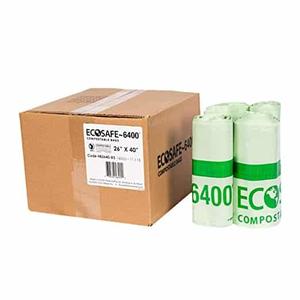 22 Gallon Compostable Bags EcoSafe 26x40 (QTY: 165) Cheap Low Shipping