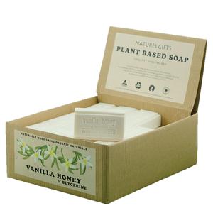 Clover Fields Natures Gifts Plant Based Soap Vanilla Honey & Glycerine 100g x 36 Display New Styles Cheap Pice