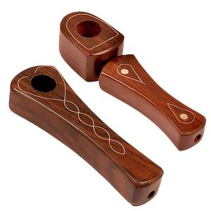 Brass Inlaid Wood Spoon Pipe | 3.75 Inch Free Shipping 2025 New